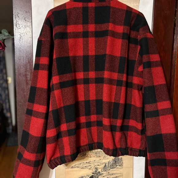 Ralph Lauren man’s red black plaid wool jacket, XL/TG - Picture 6 of 7